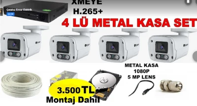 Dörtlü Metal Kasa Set